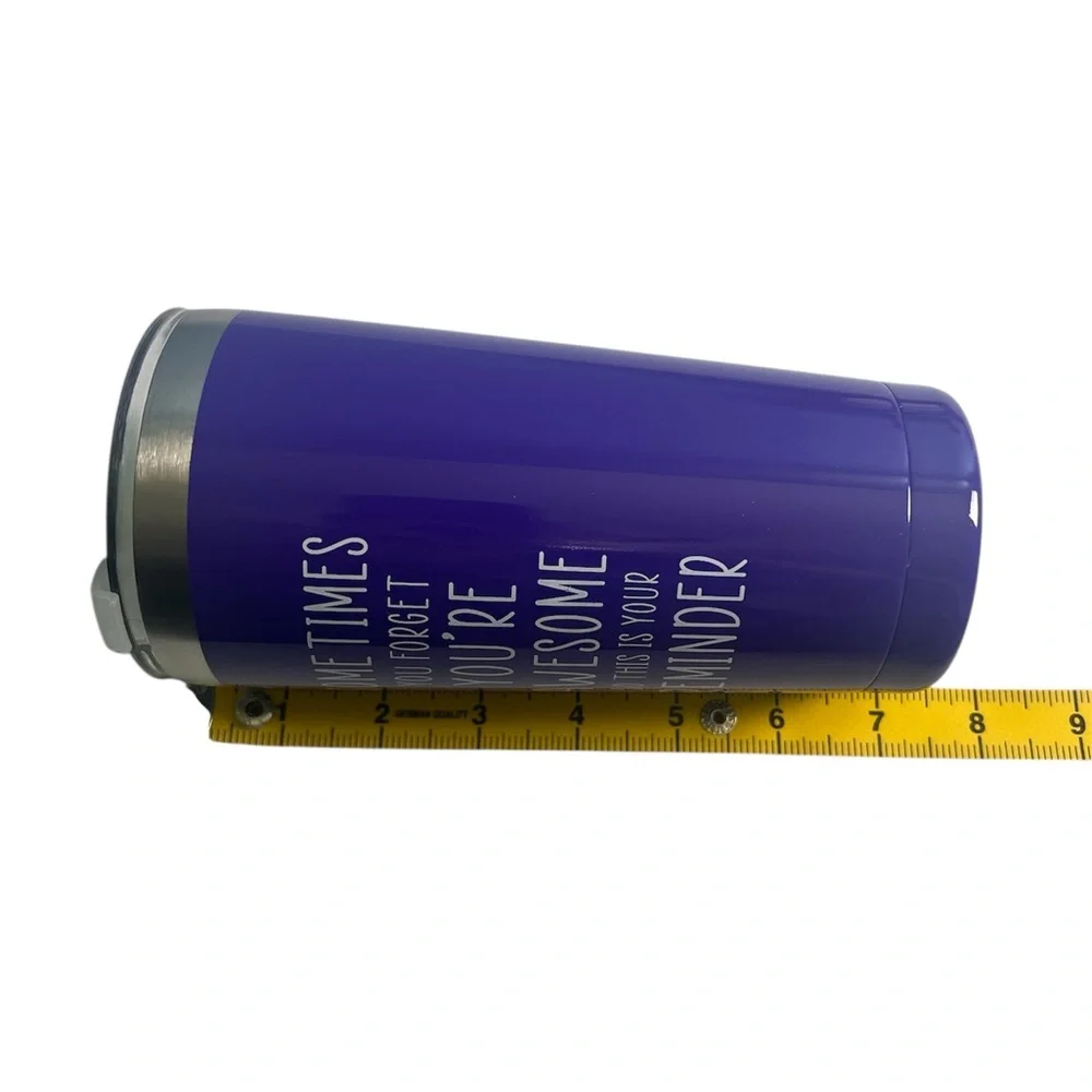 Motivational Purple Tumbler